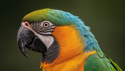 Obraz premium Avian Chroma. A Portrait of Plumage and Pattern, Focusing on Textural Details.