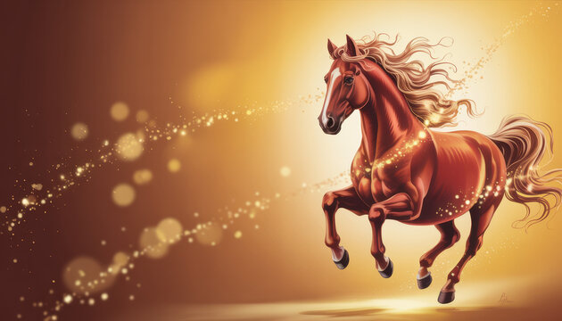 luxury red and gold chinese horse new year background, 2026 new year
