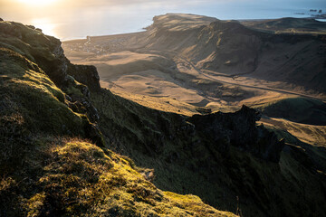Sunset over the east coast of the Isle of Skye in Scotland