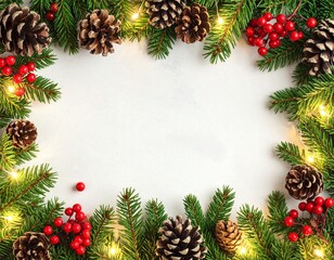 navida, marco, &aacute;rbol, vacaciones, decoraciones, arcen, sucursal, languidecer, de invierno, corona, abeto, celebraciones, acebo, cardar, verde, vector, a&ntilde;o, nuevas, bailes, designio, ilustraci&oacute;n, ciclo