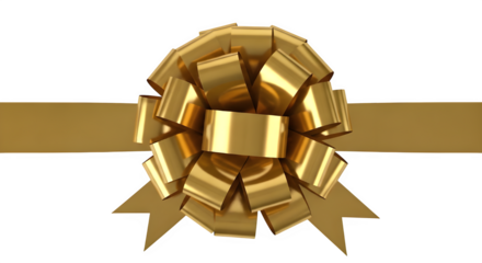 Golden ribbon bow