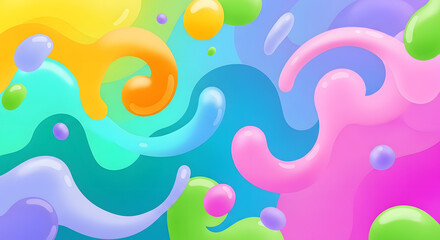 Vibrant abstract liquid waves background