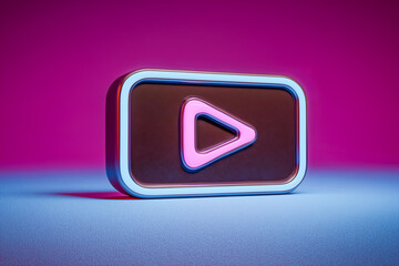 SNS動画・ショートムービー向けプレイアイコン背景素材