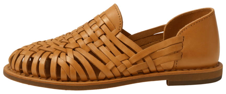 Traditional Brown Woven Leather Huarache Sandal