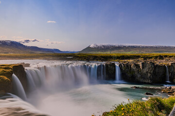Sch&ouml;ne Godafoss Wasserfall Nordisland 