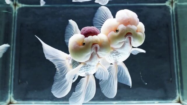 Goldfish swimming in an aquarium