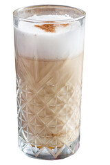 Latte in a tall glass