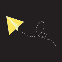 Paper plane vector icon set. Origami paper airplane illustration isolated outline on white background . send message symbol paper plane icon sign vector