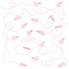 draw, post, jet, paper plane, cartoon, start, express, direction, move, free, pictogram, silhouette, fold, decorative, conceptual, education, thin, voyage, pen, decoration, paper, travel, airplane, fl