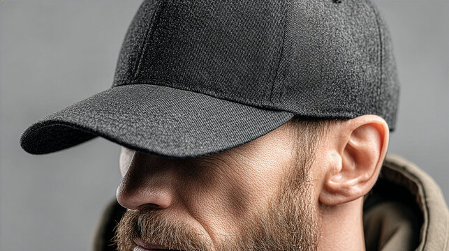 Maqueta realista de una gorra de b&eacute;isbol en una persona. 