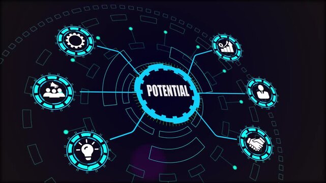 Business potential visualization, showcasing future corporate opportunities, strategic growth, and the data-driven path to organizational success using technology.
