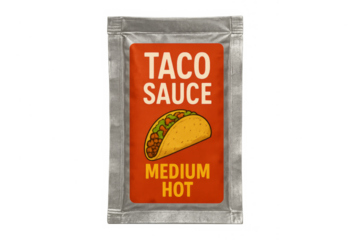Taco sauce packet for mexican fast food