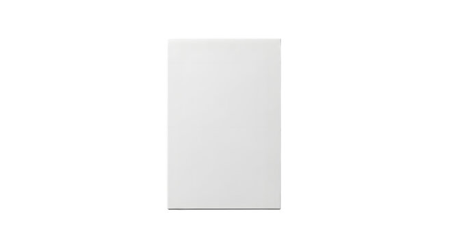 A plain white rectangular object