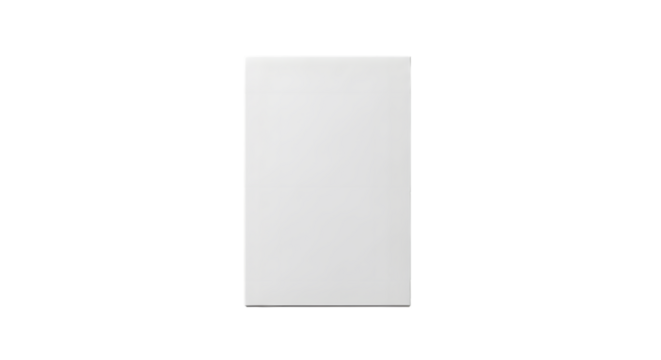 A plain white rectangular object