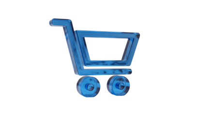 Blue shopping cart icon