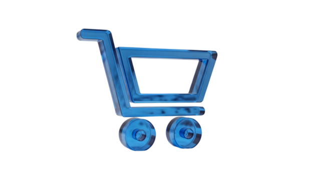 Blue shopping cart icon