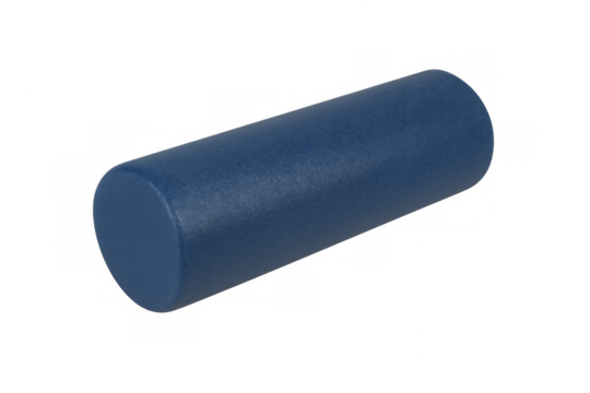 Blue wooden cylinder toy geometric shape