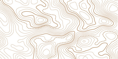 Topographic gold luxury map background. Geographic abstract pattern. The topo contour or wallpaper.White background with topographic wavy pattern design.