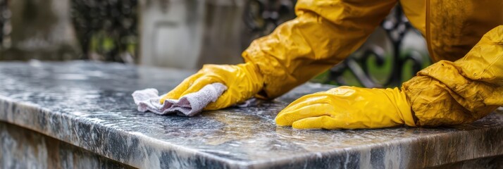 Cemetery Headstone Maintenance: Professional Cleaning of Marble Grave for All Saints Day Preparation