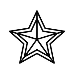 Obraz premium Geometric star shape with double outline