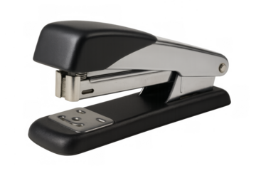 Black and silver stapler for office and stationery