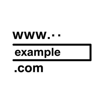 Website address bar with www example com