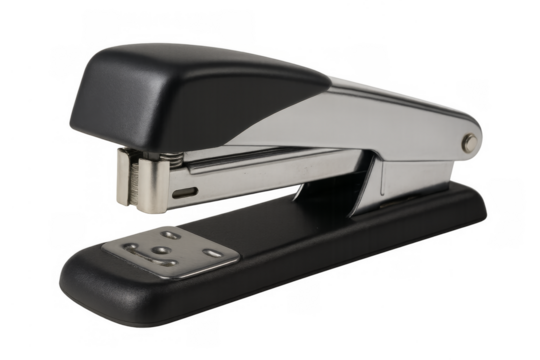 Black and silver stapler for office and stationery