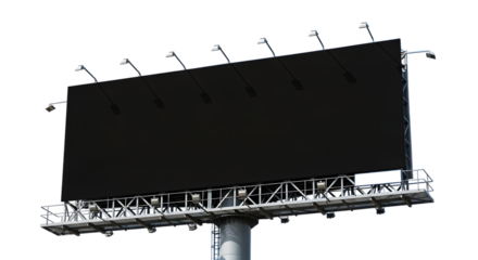 Large black billboard