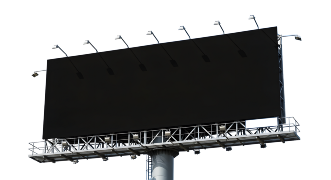 Large black billboard