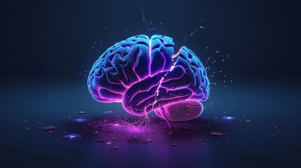 Artificial intelligence brain with neural network connections and data processing