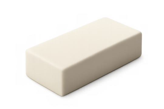 Bar of white soap for hygiene and washing