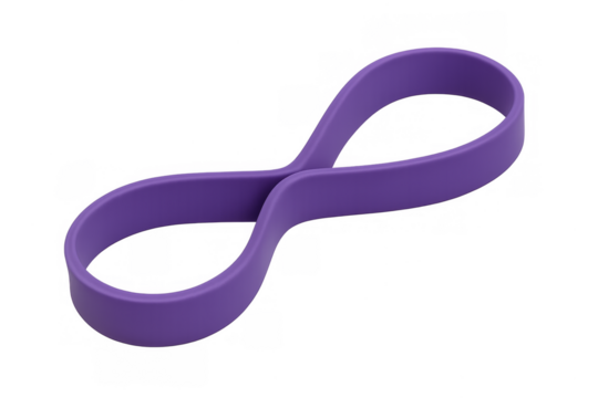 Purple 3d infinity symbol loop representing eternity