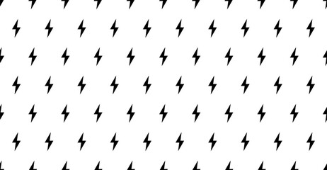 Black Lightning Seamless Pattern Background