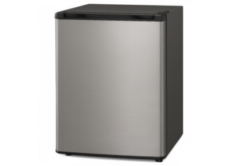 Compact stainless steel mini fridge refrigerator appliance