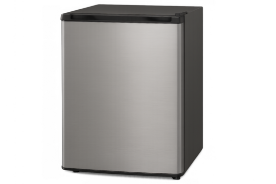 Compact stainless steel mini fridge refrigerator appliance