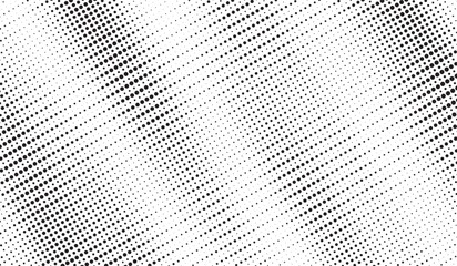 Grunge halftone gradient texture. Faded grit noise background. Sandy gritty wallpaper. Retro pixelated backdrop. Black and white anime or manga comic overlay. Vector graphic design textured halftone