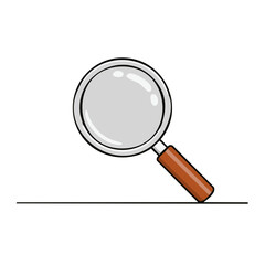 Cartoon Magnifying Glass with Wooden Handle for Investigation and Discovery