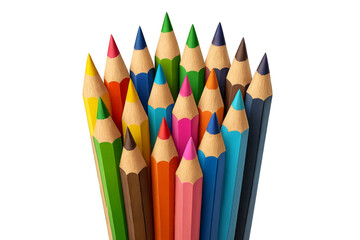 Fototapeta premium Colorful drawing pencils tips forming vibrant palette