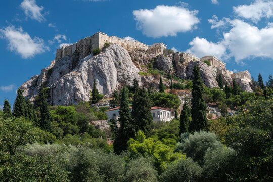 Areopagus Hill: A Summer's Day in Athens Under a Cloudless Sky