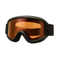 PNG Sleek orange ski goggles design.