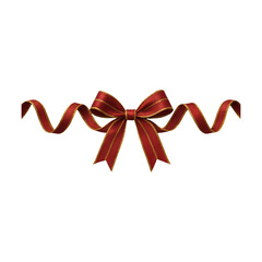 PNG Elegant red ribbon bow
