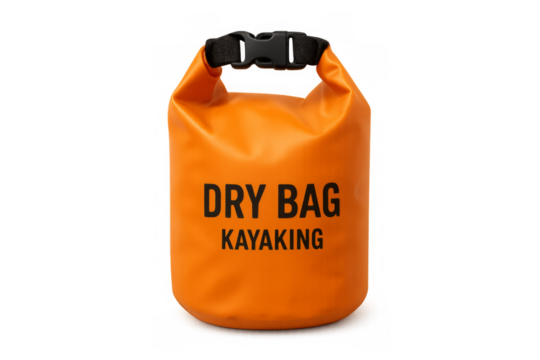 Orange dry bag for kayaking and outdoor adventures
