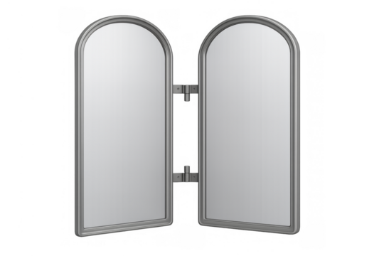 Arched double door opening creating empty space