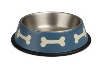 Dog feeding bowl with bone pattern