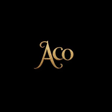 ACO Lettermark Logo: Creative Initials on a Bold Black Backdrop