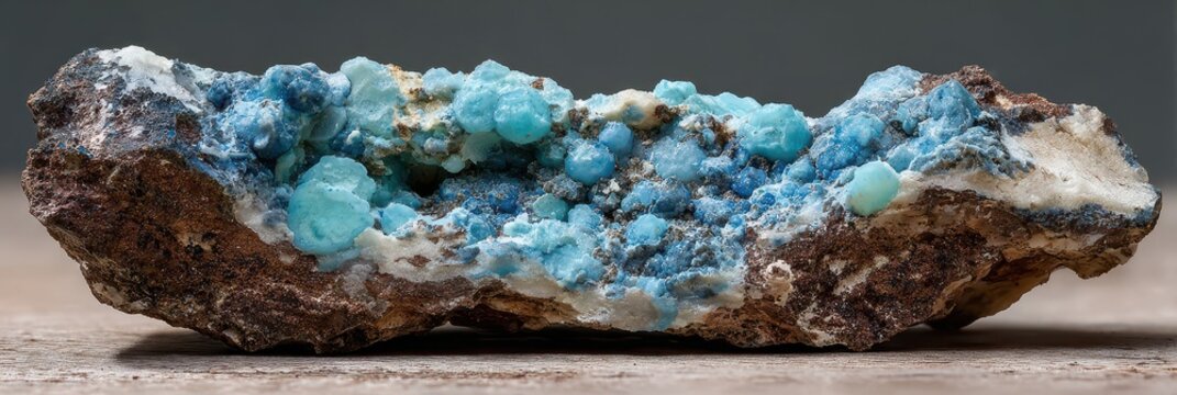Hemimorphite Gemstone: Turquoise and Opal Ore in a Stunning Blue Geode Collection