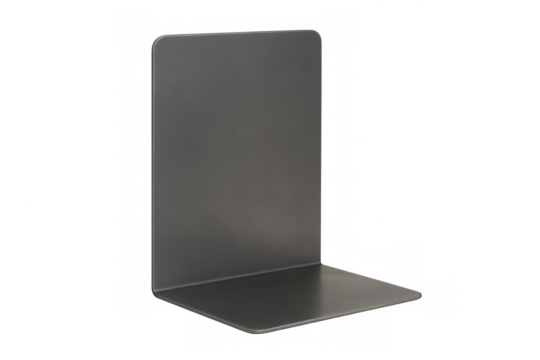 Metal bookend holding books in a library or office