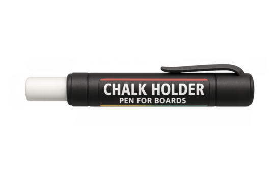 Black plastic chalk holder pen for boards