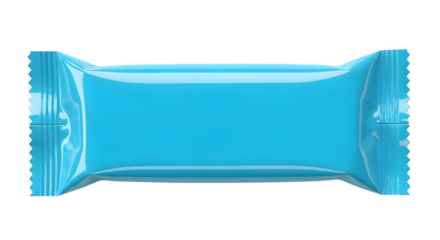Blue candy bar wrapper