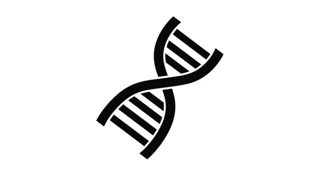 Stylized dna double helix icon representing genetics and science